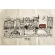 Tea Towels: Line Drawing Leith Shore - Red Bus